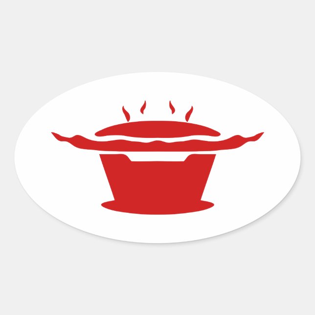 Korean BBQ (고기구이) Sign Oval Sticker (Front)