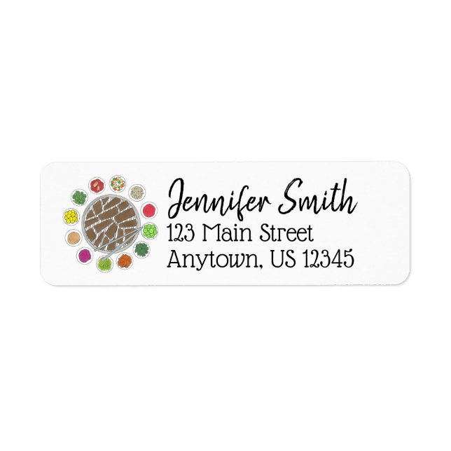 Korean BBQ Barbecue Barbeque Food Address (Front)