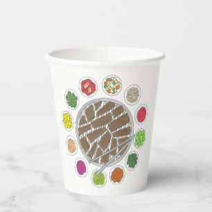 Korean BBQ Barbecue Roast Bulgogi Banchan Food Paper Cups