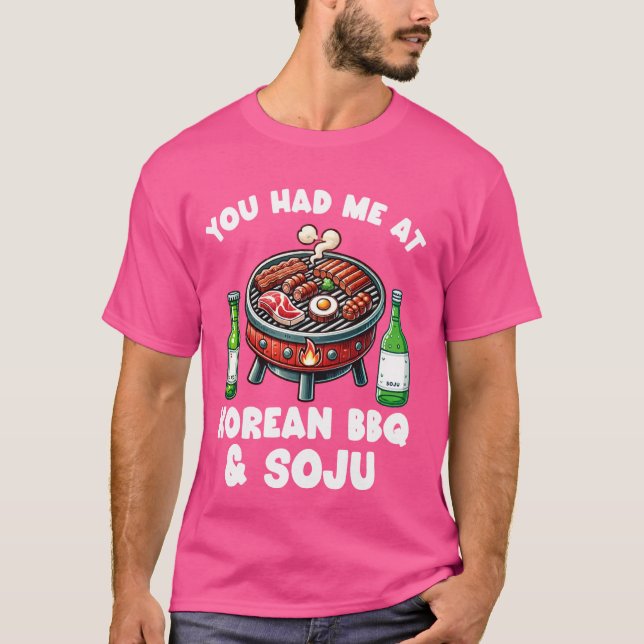 Korean BBQ Funny Korean Barbecue Food Lover Asian  T-Shirt (Front)