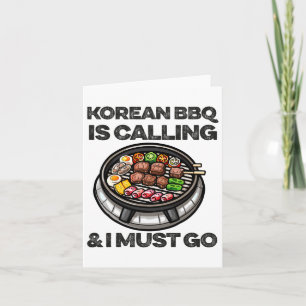 Korean Bbq Funny Korean Byrbecue Food Lover Asian Card