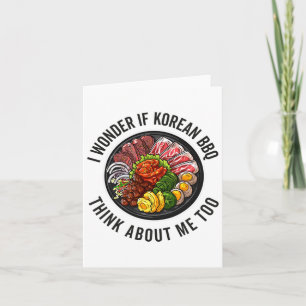 Korean Bbq Funny Korean Byrbecue Food Lover Asian  Card
