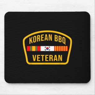 Korean Bbq Veteran Funny Food Lover Gym Cheat Day Mouse Mat