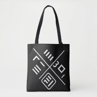 Korean Calligraphy Tote Bag – Minimal Ink Design
