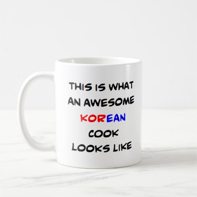 korean cook, awesome coffee mug (Left)