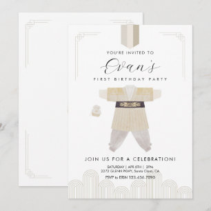 Korean Dol First Birthday Hanbok Invitation 