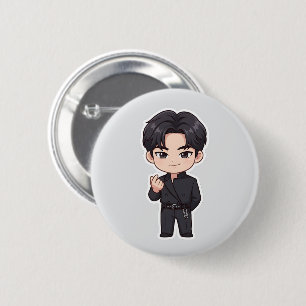 Korean Drama Male Lead Finger Heart Button Pin