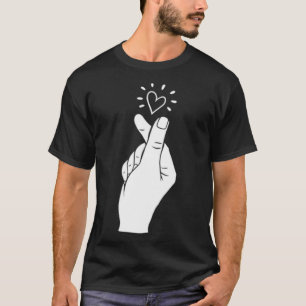 Korean Finger Heart  Cute Korean Hand Sign  Small  T-Shirt