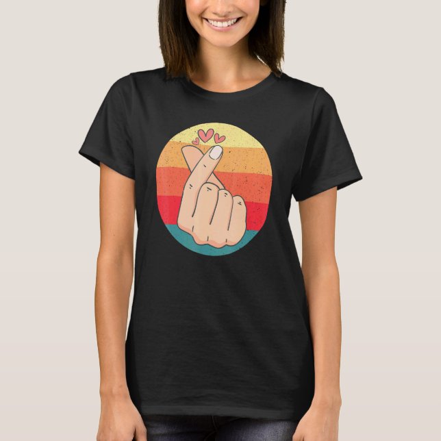 Korean Finger Heart Sign T-Shirt (Front)