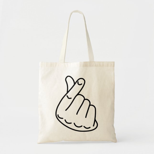 Korean Finger Heart  Tote Bag (Front)