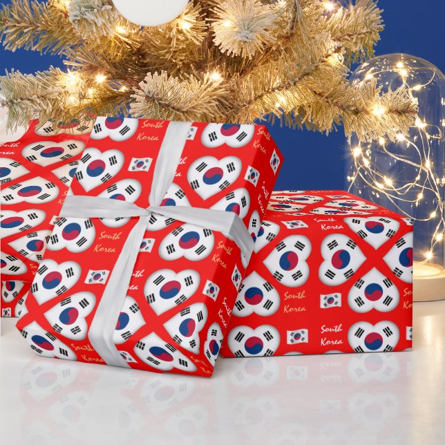 Korean Flag & South Korea gifts /sports fans Wrapp Wrapping Paper (Holidays)