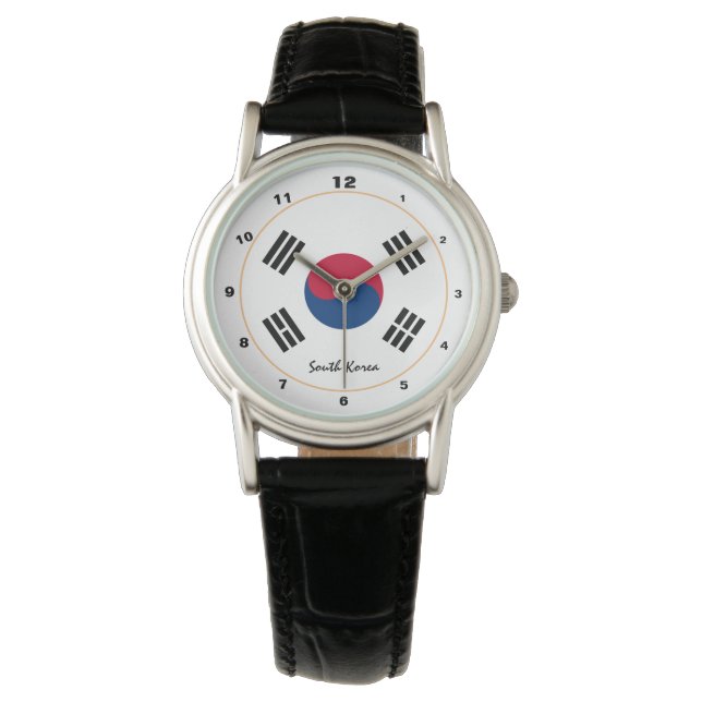 Korean Flag & South Korea trendy fashion /design Watch (Front)
