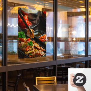 Korean Food Bulgogi or Marinated Beef Barbecue Window Cling