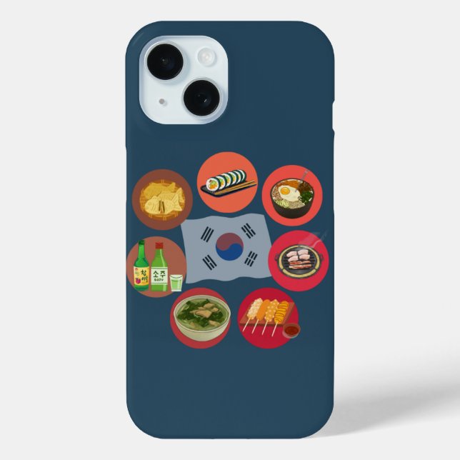 Korean food phone case (Back)