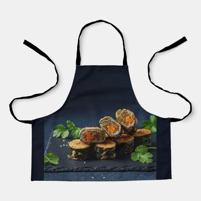 Korean Fried Seaweed Rolls (Kim Mari) Apron (Front)