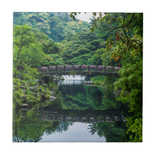 Korean Garden And Bridge Tile