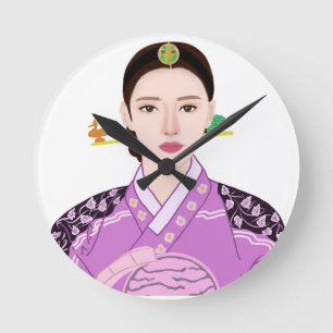 korean girl clock