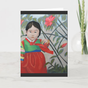 Korean Girl Greeting Card