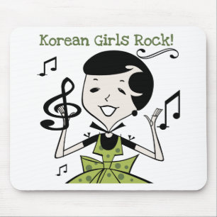 Korean Girls Rock Mouse Mat