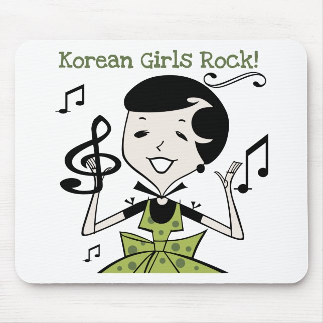 Korean Girls Rock Mouse Mat (Front)