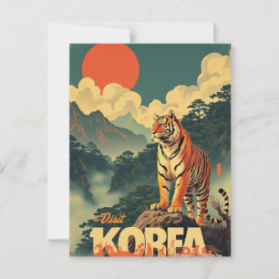 Korean Guardian Tiger Postcard