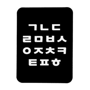 Korean   Hangul Alphabet Magnet