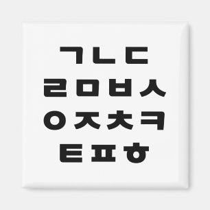 Korean   Hangul Alphabet Magnet