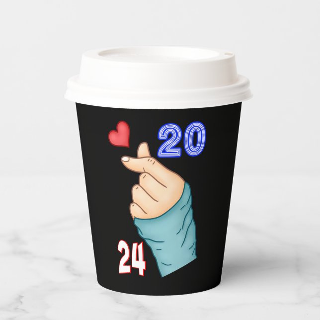 Korean Heart 2024 Paper Cups (Front)