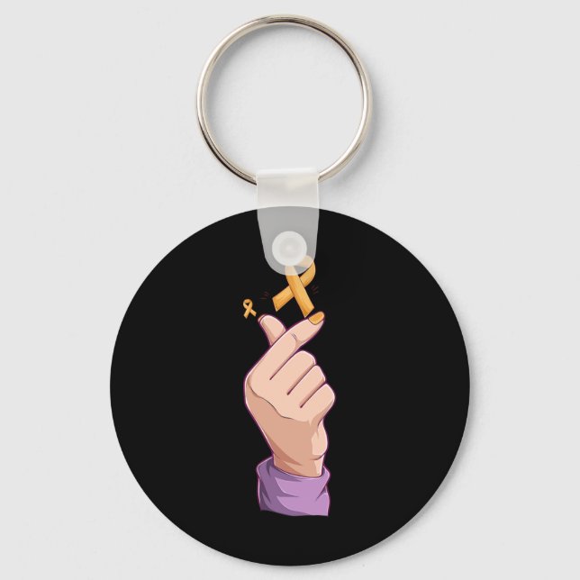 Korean K Pop Costume Childhood Cancer Awareness Bo Key Ring (Front)