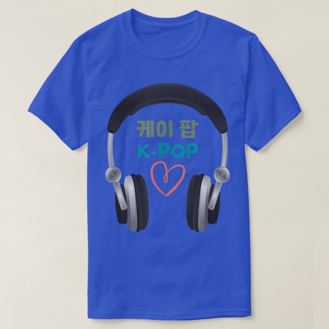 Korean K-Pop Music OST Headphone Earphone  T-Shirt (Design Front)