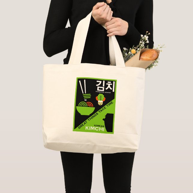 Korean Kimchi Kitchen Art Large Tote Bag (Front (Product))