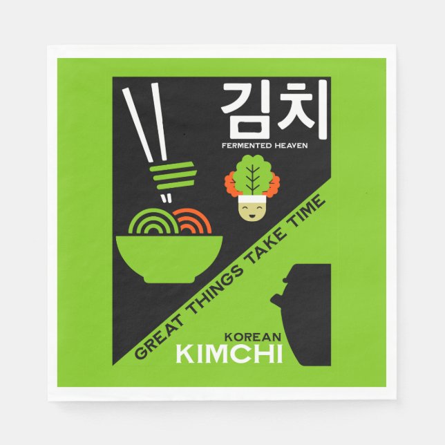 Korean Kimchi Kitchen Art Napkin (Front)