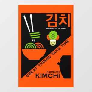 Korean Kimchi Kitchen Art Window Cling