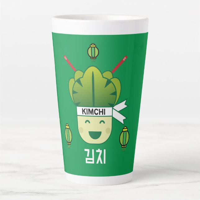 Korean Kimich Healthy Cabbage Food Probiotics  Apr Latte Mug (Front)