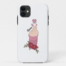 Korean Love Sign Finger Heart iPhone Case – Minima