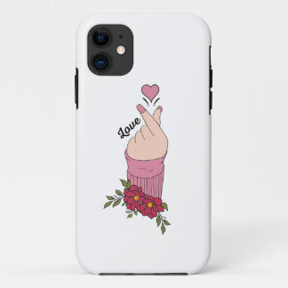 Korean Love Sign Finger Heart iPhone Case – Minima
