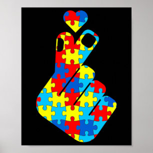 Korean Love Sign Language Autism Awareness Support