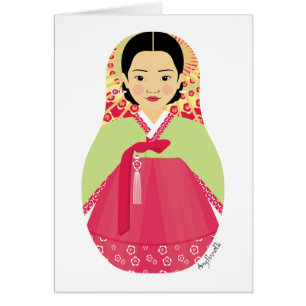 Korean Matryoshka Card