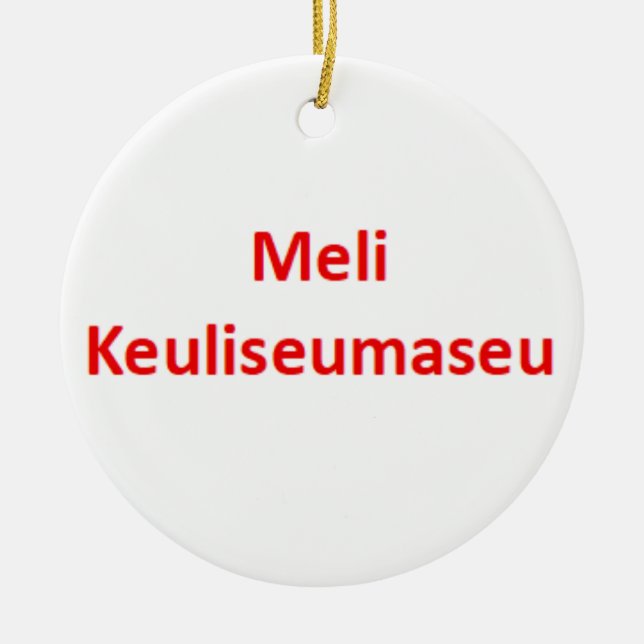 korean meli keuliseumaseu ceramic tree decoration (Front)