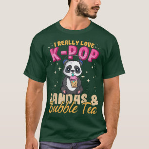 Korean Milk Anime I really love K-Pop Music Bubble T-Shirt