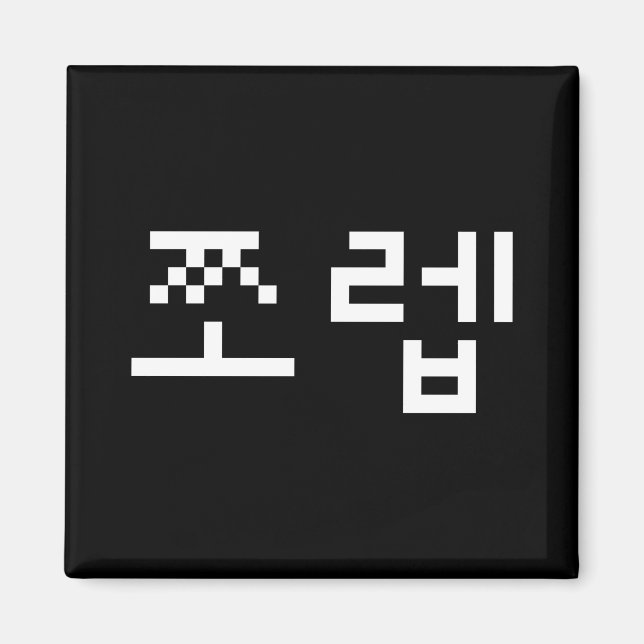 Korean Newb 쪼렙 Jjoleb | Hangul Language Magnet (Front)