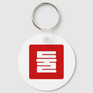 Korean Number 2 Two 둘 【Dul】 Hangul Key Ring