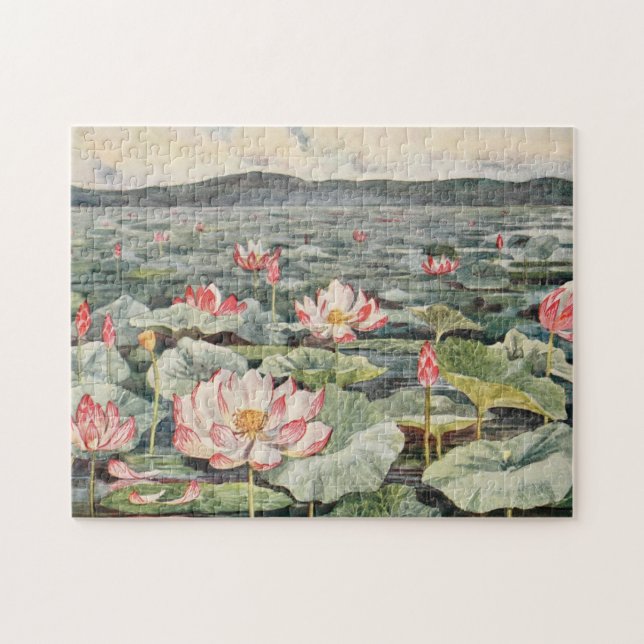 Korean Palace Lotus Pond Jigsaw Puzzle (Horizontal)