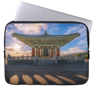 Korean Pavilion Laptop Sleeve Sunset Travel Art