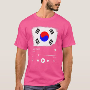 Korean Pop Kpop K Pop Music Player Korean Flag T-Shirt