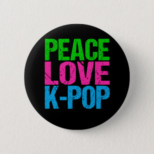 Korean Pop Music Peace Love K-Pop 6 Cm Round Badge