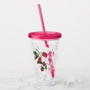 Korean Raspberry Acrylic Tumbler