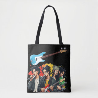 Korean Reggae Band Guitar Graphic Tote Bag