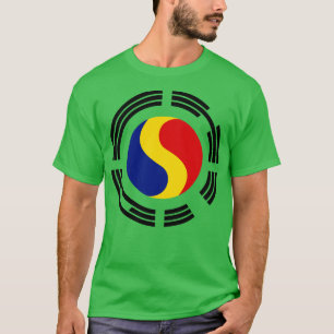 Korean Romanian Multinational Patriot Flag Series T-Shirt