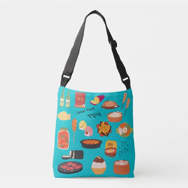 Korean Seoul Food Crossbody Bag (Front)